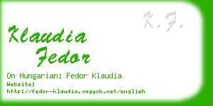 klaudia fedor business card